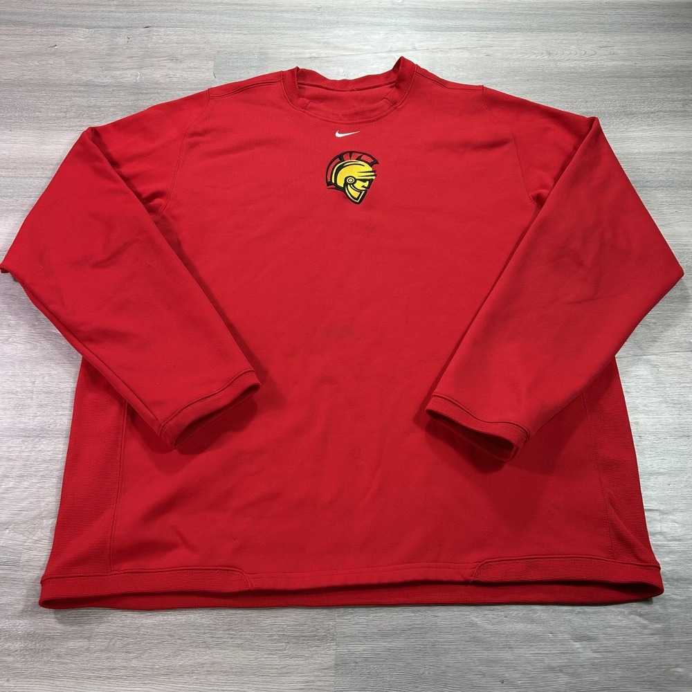 VINTAGE Nike USC Trojans Sweatshirt Mens 2XL Fleece Center Swoosh Embroidered